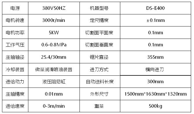 全自動角碼鋸技術參數